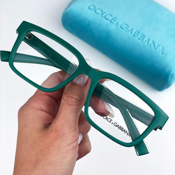 D&G DG5102 3311 Eyeglasses Crystal Green Rectangle Unisex